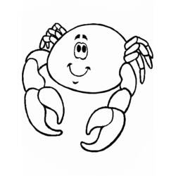 Dessin à colorier: Crabe (Animaux) #4610 - Coloriages à Imprimer Gratuits