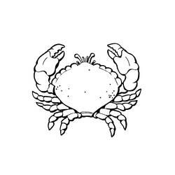 Dessin à colorier: Crabe (Animaux) #4629 - Coloriages à Imprimer Gratuits
