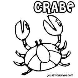 Dessin à colorier: Crabe (Animaux) #4636 - Coloriages à Imprimer Gratuits