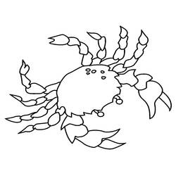 Dessin à colorier: Crabe (Animaux) #4689 - Coloriages à Imprimer Gratuits