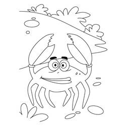Dessin à colorier: Crabe (Animaux) #4690 - Coloriages à Imprimer Gratuits