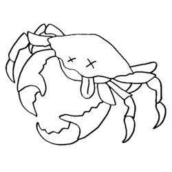 Dessin à colorier: Crabe (Animaux) #4721 - Coloriages à Imprimer Gratuits