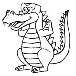 Dessin à colorier: Crocodile (Animaux) #4830 - Coloriages à Imprimer Gratuits