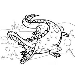 Dessin à colorier: Crocodile (Animaux) #4857 - Coloriages à Imprimer Gratuits