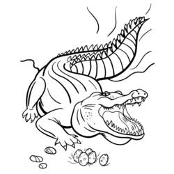 Dessin à colorier: Crocodile (Animaux) #4861 - Coloriages à Imprimer Gratuits
