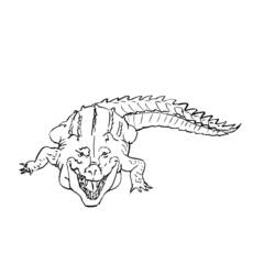 Dessin à colorier: Crocodile (Animaux) #4876 - Coloriages à Imprimer Gratuits