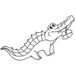 Dessin à colorier: Crocodile (Animaux) #4917 - Coloriages à Imprimer Gratuits