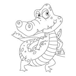 Dessin à colorier: Crocodile (Animaux) #4976 - Coloriages à Imprimer Gratuits