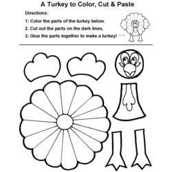 Dessin à colorier: Dinde (Animaux) #5379 - Coloriages à Imprimer Gratuits