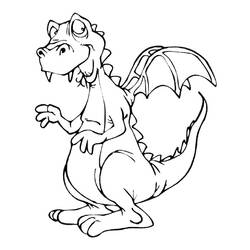 Dessin à colorier: Dragon (Animaux) #5699 - Coloriages à Imprimer Gratuits