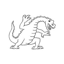 Dessin à colorier: Dragon (Animaux) #5704 - Coloriages à Imprimer Gratuits