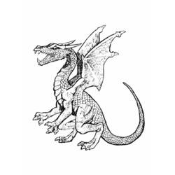 Dessin à colorier: Dragon (Animaux) #5712 - Coloriages à Imprimer Gratuits