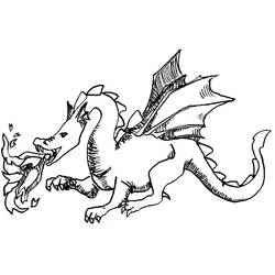 Dessin à colorier: Dragon (Animaux) #5719 - Coloriages à Imprimer Gratuits