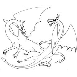 Dessin à colorier: Dragon (Animaux) #5726 - Coloriages à Imprimer Gratuits