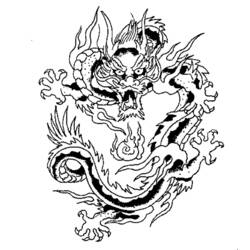 Dessin à colorier: Dragon (Animaux) #5730 - Coloriages à Imprimer Gratuits
