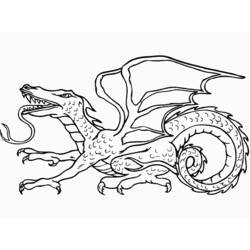 Dessin à colorier: Dragon (Animaux) #5732 - Coloriages à Imprimer Gratuits