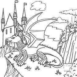 Dessin à colorier: Dragon (Animaux) #5736 - Coloriages à Imprimer Gratuits