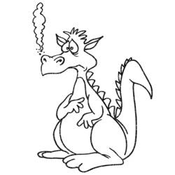 Dessin à colorier: Dragon (Animaux) #5737 - Coloriages à Imprimer Gratuits