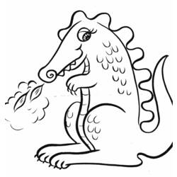 Dessin à colorier: Dragon (Animaux) #5744 - Coloriages à Imprimer Gratuits