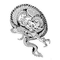 Dessin à colorier: Dragon (Animaux) #5753 - Coloriages à Imprimer Gratuits