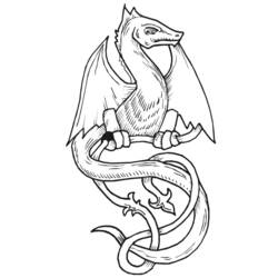 Dessin à colorier: Dragon (Animaux) #5755 - Coloriages à Imprimer Gratuits