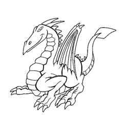 Dessin à colorier: Dragon (Animaux) #5761 - Coloriages à Imprimer Gratuits