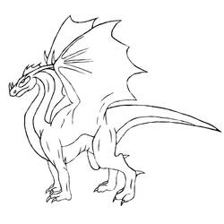 Dessin à colorier: Dragon (Animaux) #5791 - Coloriages à Imprimer Gratuits