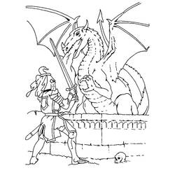 Dessin à colorier: Dragon (Animaux) #5818 - Coloriages à Imprimer Gratuits