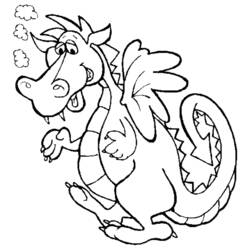Dessin à colorier: Dragon (Animaux) #5837 - Coloriages à Imprimer Gratuits