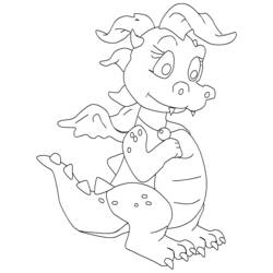 Dessin à colorier: Dragon (Animaux) #5840 - Coloriages à Imprimer Gratuits