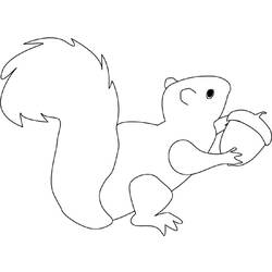 Dessin à colorier: Écureuil (Animaux) #6157 - Coloriages à Imprimer Gratuits