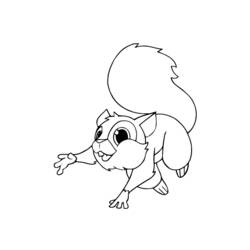 Dessin à colorier: Écureuil (Animaux) #6167 - Coloriages à Imprimer Gratuits