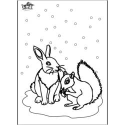 Dessin à colorier: Écureuil (Animaux) #6266 - Coloriages à Imprimer Gratuits