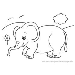 Dessin à colorier: Éléphant (Animaux) #6340 - Coloriages à Imprimer Gratuits