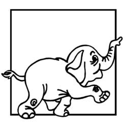 Dessin à colorier: Éléphant (Animaux) #6358 - Coloriages à Imprimer Gratuits