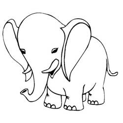 Dessin à colorier: Éléphant (Animaux) #6367 - Coloriages à Imprimer Gratuits