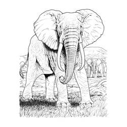 Dessin à colorier: Éléphant (Animaux) #6395 - Coloriages à Imprimer Gratuits