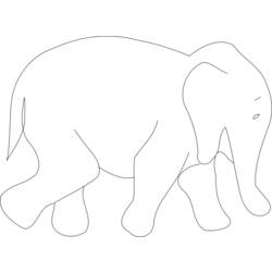 Dessin à colorier: Éléphant (Animaux) #6396 - Coloriages à Imprimer Gratuits