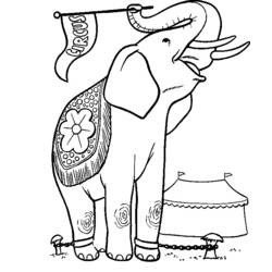 Dessin à colorier: Éléphant (Animaux) #6422 - Coloriages à Imprimer Gratuits