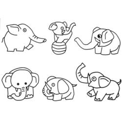 Dessin à colorier: Éléphant (Animaux) #6433 - Coloriages à Imprimer Gratuits