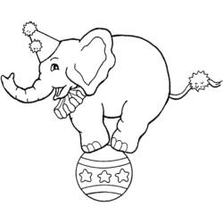 Dessin à colorier: Éléphant (Animaux) #6481 - Coloriages à Imprimer Gratuits