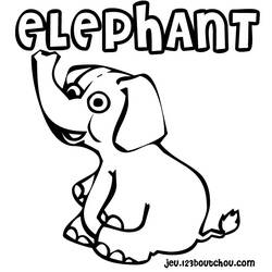 Dessin à colorier: Éléphant (Animaux) #6492 - Coloriages à Imprimer Gratuits