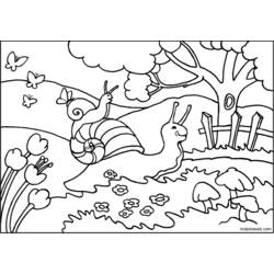 Dessin à colorier: Escargot (Animaux) #6543 - Coloriages à Imprimer Gratuits