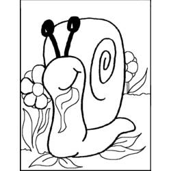 Dessin à colorier: Escargot (Animaux) #6615 - Coloriages à Imprimer Gratuits