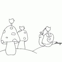 Dessin à colorier: Escargot (Animaux) #6618 - Coloriages à Imprimer Gratuits