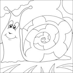 Dessin à colorier: Escargot (Animaux) #6642 - Coloriages à Imprimer Gratuits