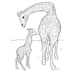 Dessin à colorier: Girafe (Animaux) #7238 - Coloriages à Imprimer Gratuits