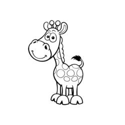 Dessin à colorier: Girafe (Animaux) #7280 - Coloriages à Imprimer Gratuits