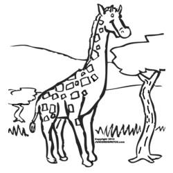 Dessin à colorier: Girafe (Animaux) #7287 - Coloriages à Imprimer Gratuits
