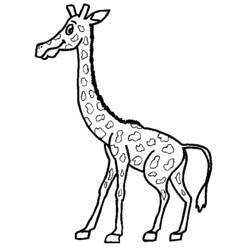 Dessin à colorier: Girafe (Animaux) #7294 - Coloriages à Imprimer Gratuits